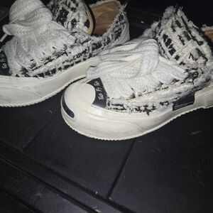 VesseL USA Black and White High-Top Sneakers